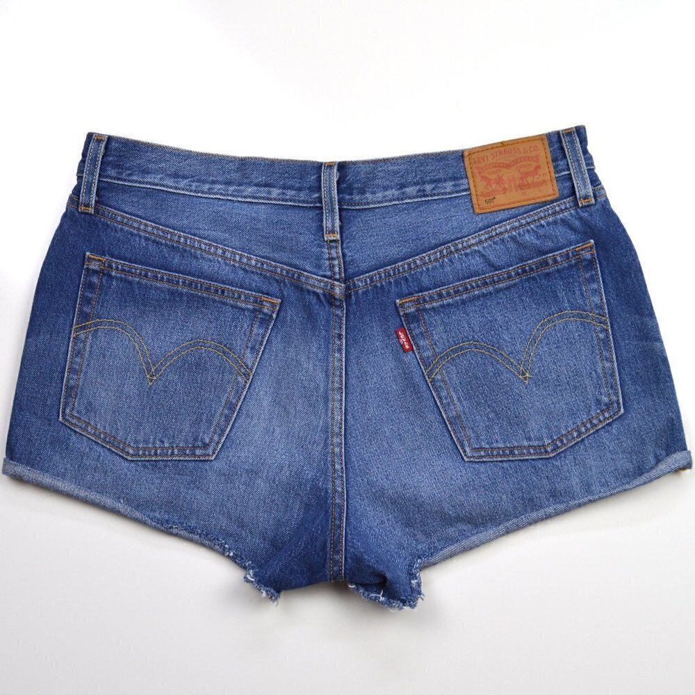 Levi's 501 Cut Off High Waist Shorts 31 - Picture 5 of 5